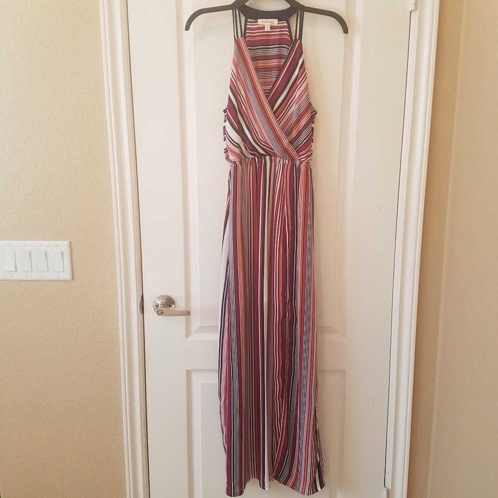 Monteau Los Angeles Stripe Maxi Dress